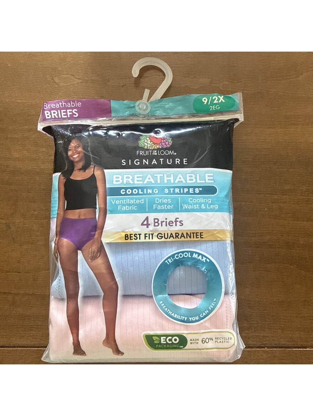 Fruit Of The Loom Breathable Cooling Stripes 4 Pack 9 (2x) Briefs